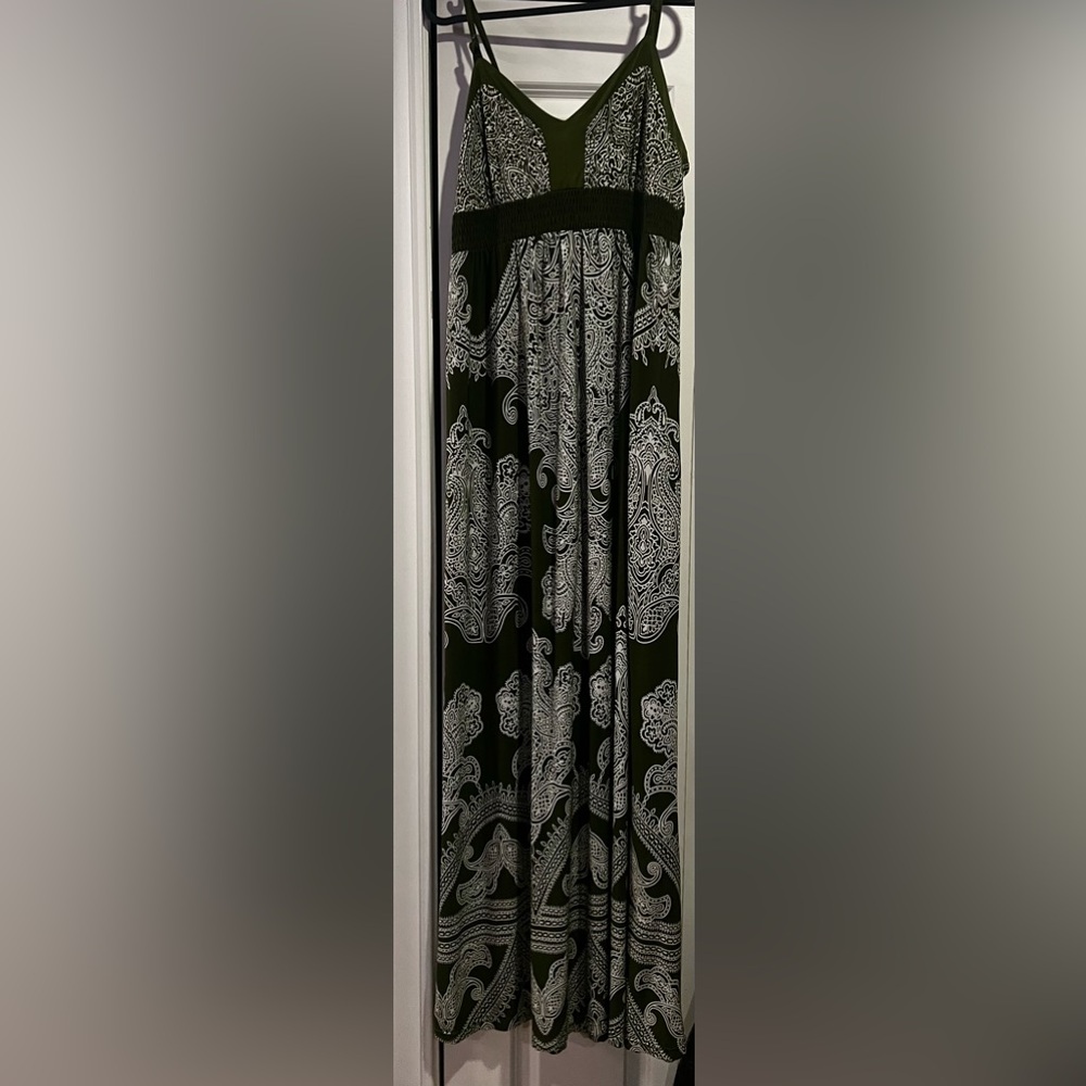 green floor length